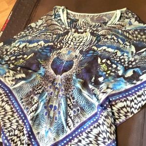 2 piece peacock blouse
